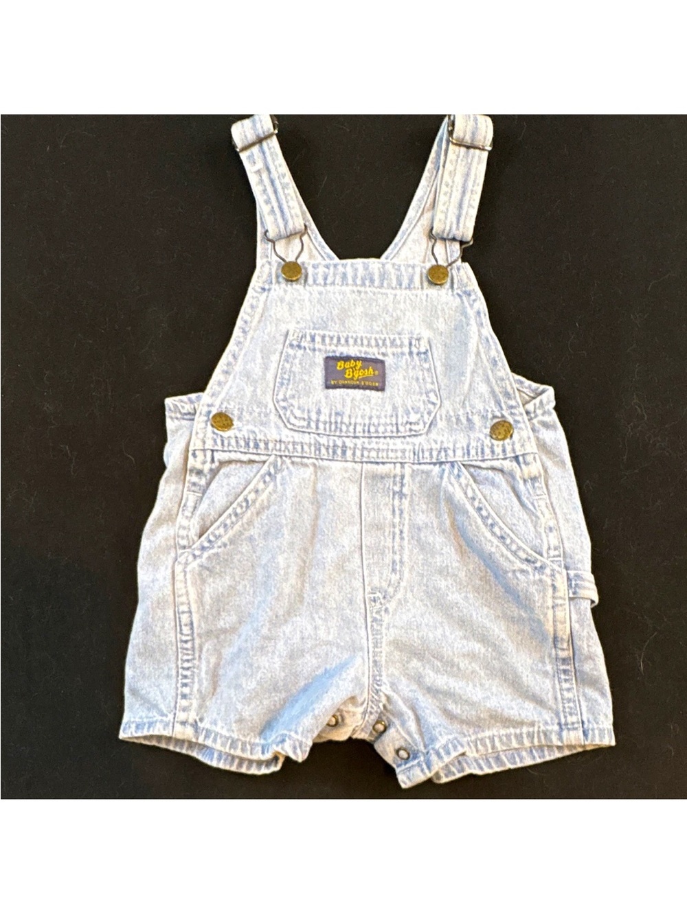 OshKosh B'gosh Light Blue Denim Shortalls 24 months vintage